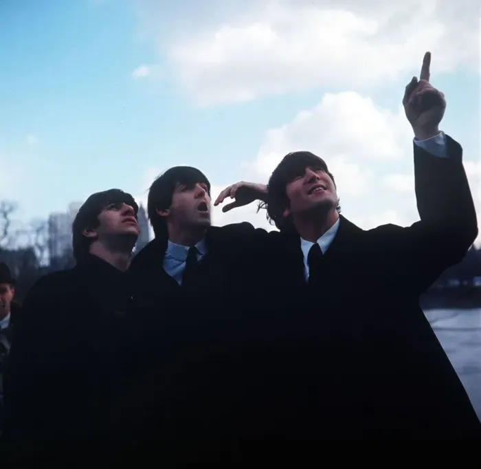 Framed Print : John Lennon, Paul McCartney, Ringo Starr, in New Yorks Central Park Framed Print : John Lennon, Paul McCartney, Ringo Starr, in New Yorks Central Park