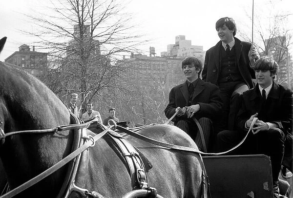 John Lennon, Paul McCartney and Ringo Starr in New York