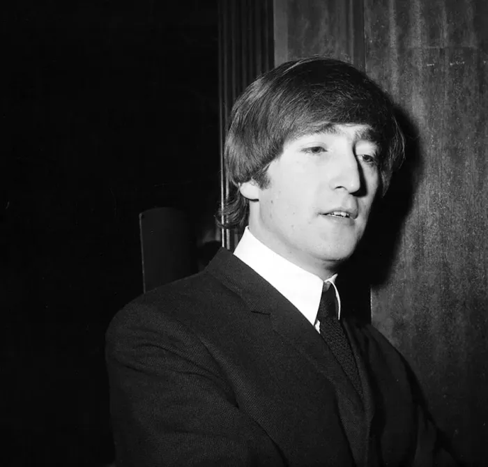 Framed Print : John Lennon at a press conference at the Gaumont State Cinema, Kilburn, London Framed Print : John Lennon at a press conference at the Gaumont State Cinema, Kilburn, London