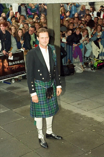 John Leslie attends the premiere of Braveheart in Stirling, Scotland. 3rd September 1995