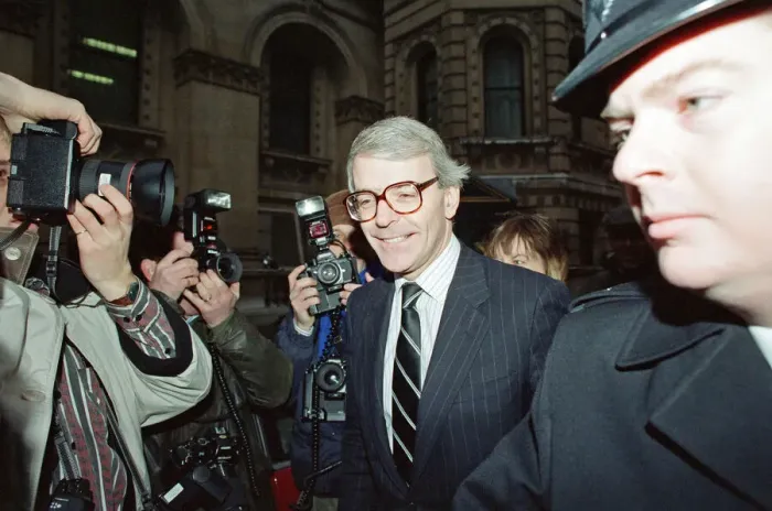 Framed Print : John Major at 10 Downing Street following the Prime Ministers resignation