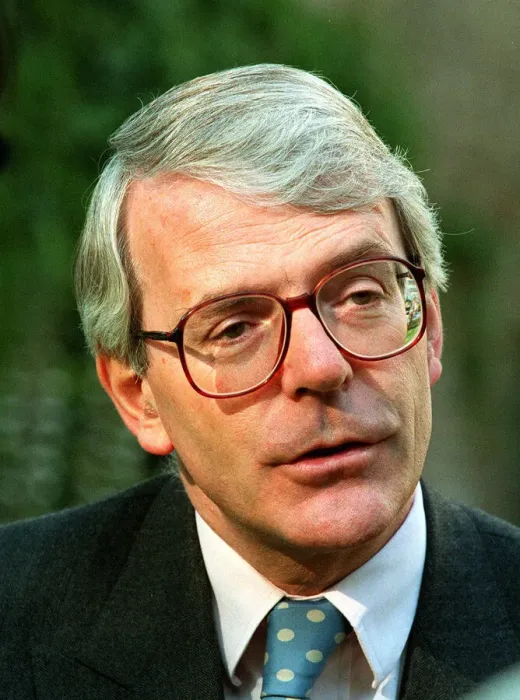 Framed Print : John Major Conservative Prime Minister after addressing reporters in the garden of Number Framed Print : John Major Conservative Prime Minister after addressing reporters in the garden of Number