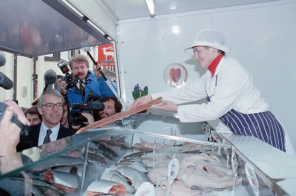 John Major during the general election campaign, pictured in St Ives