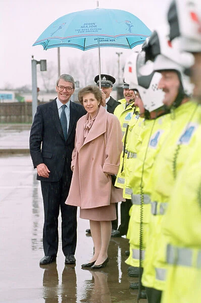 John Major during the general election campaign, pictured with his wife Norma