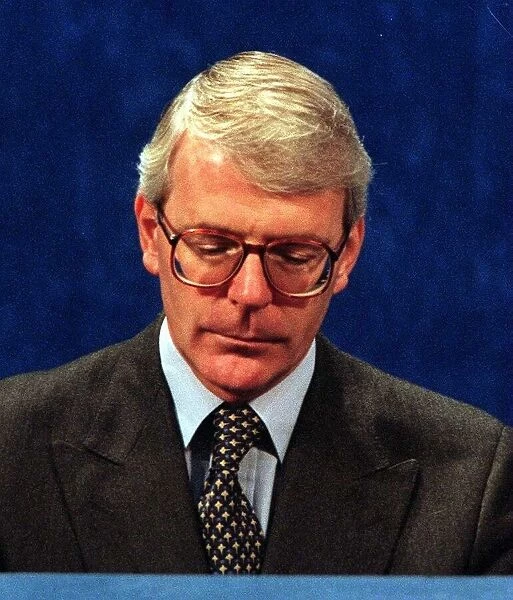 John Major MP Prime Minister singing at the Conservative party Conference at Blackpool