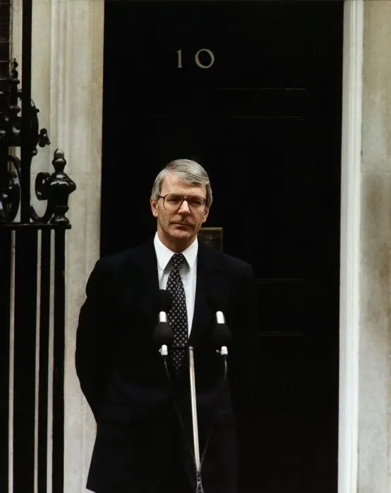 Framed Print : John Major Prime Minister of Britain seen here outside 10 Downing Street