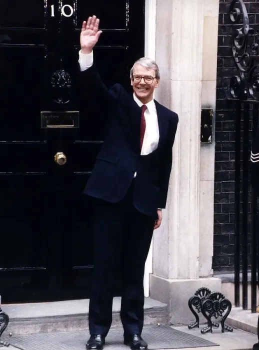 Framed Print : John Major Prime Minister celebrating election victory at 10 Downing Street at lunchtime Framed Print : John Major Prime Minister celebrating election victory at 10 Downing Street at lunchtime