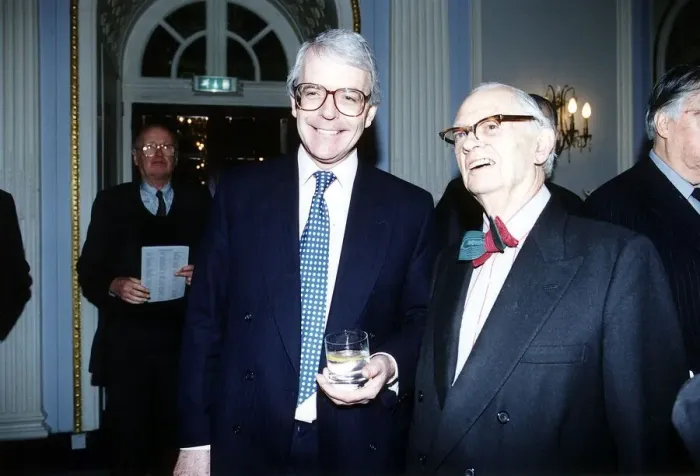 Framed Print : John Major the Prime Minister with the Chairman of the Tote Lord Wyatt Circa 1993 Framed Print : John Major the Prime Minister with the Chairman of the Tote Lord Wyatt Circa 1993