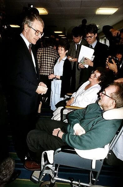 John Major Prime Minister greets patients at York District Hospital 1992