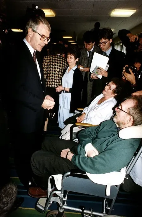 Framed Print : John Major Prime Minister greets patients at York District Hospital 1992