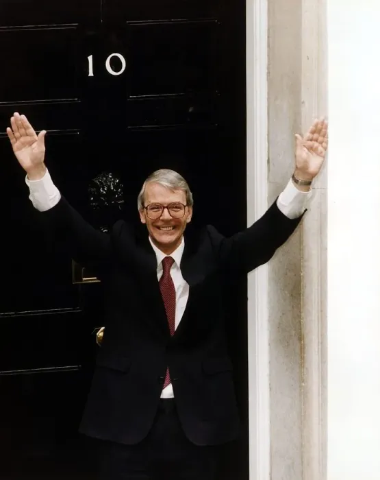Framed Print : John Major Prime Minister at Number 10 after his election victory 1992 Framed Print : John Major Prime Minister at Number 10 after his election victory 1992
