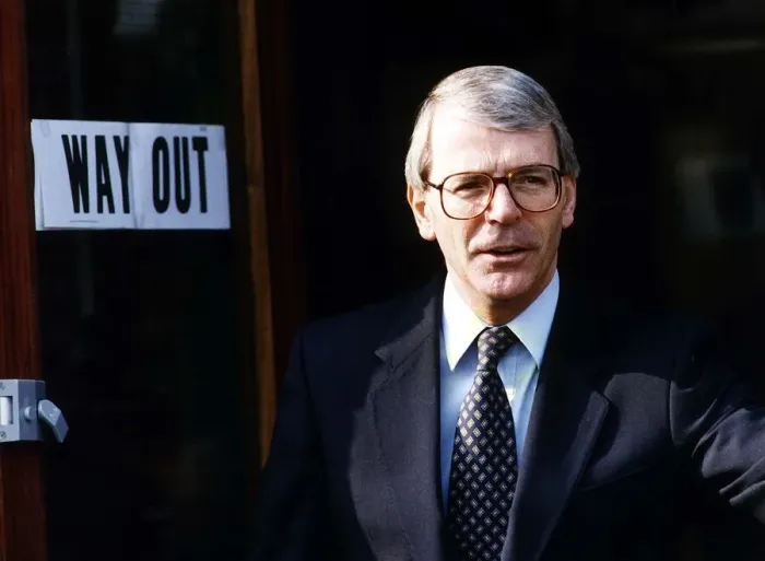 Framed Print : John Major Prime Minister at a polling station during 1992 elections Framed Print : John Major Prime Minister at a polling station during 1992 elections