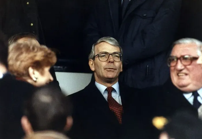 Framed Print : John Major Prime Minister watches Southampton v Chelsea Framed Print : John Major Prime Minister watches Southampton v Chelsea