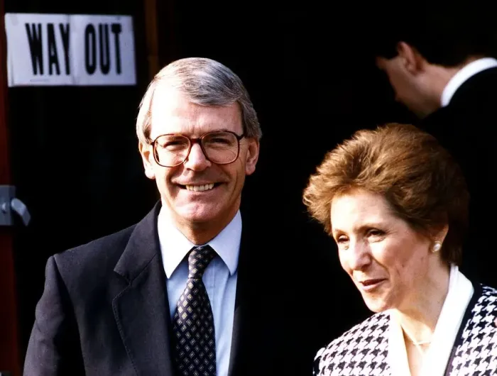 Framed Print : John Major Prime Minister with wife Norma during the 1992 elections Framed Print : John Major Prime Minister with wife Norma during the 1992 elections