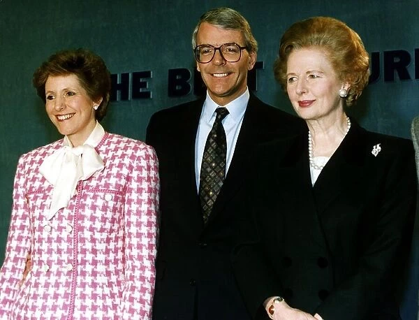 John Major Prime Minister and wife Norma with former Prime Minister Margaret Thatcher at
