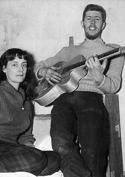 John Mayall aged 23 with his wife Pamela. He went on to form John Mayall