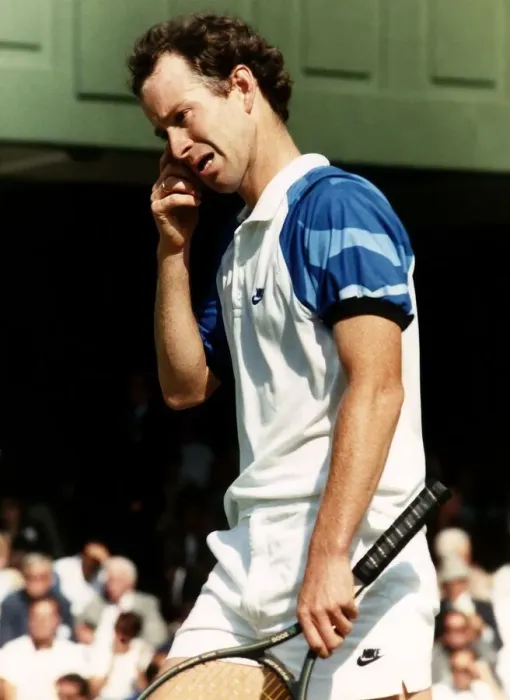 Framed Print : John McEnroe tennis champion roared into the third round at Wimbledon 89 after beating
