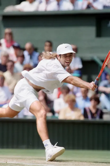 Framed Print : John McEnroe v Andre Agassi, Wimbledon Mens Semi-Final, Lawn Tennis Club, Wimbledon Framed Print : John McEnroe v Andre Agassi, Wimbledon Mens Semi-Final, Lawn Tennis Club, Wimbledon
