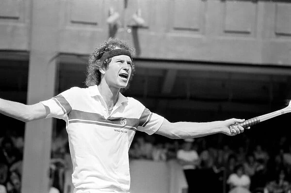John McEnroe v Tom Gullikson, first round match at Wimbledon on Court Number One