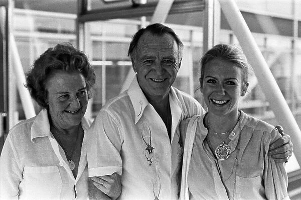 John Mills and his wife Mary at Heathrow to see their daughter Juliet off to New York