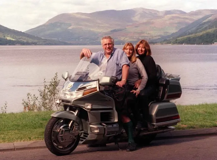 Framed Print : John Murray from St Fillans August 1999 with his Honda Goldwing 1500cc Framed Print : John Murray from St Fillans August 1999 with his Honda Goldwing 1500cc