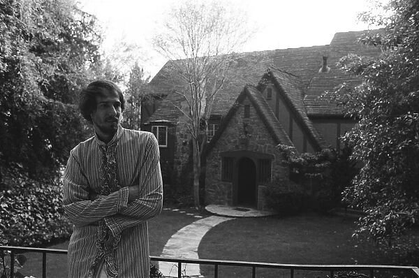 John Phillips of The Mamas and the Papas, pictured in front of his Bel Air Mansion in