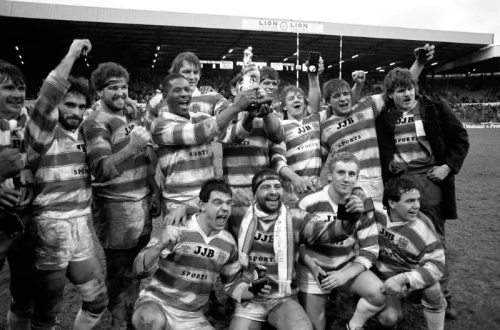 Framed Print : John Player Rugby League Trophy Final Hull Kingston Rovers v Wigan. February 1986 Framed Print : John Player Rugby League Trophy Final Hull Kingston Rovers v Wigan. February 1986