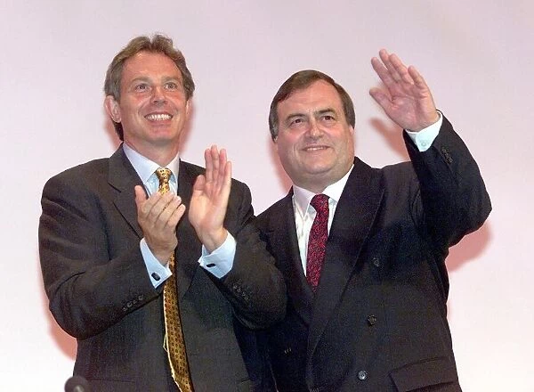 John Prescott MP Deputy Prime Minister September 1999 with Tony Blair MP prime