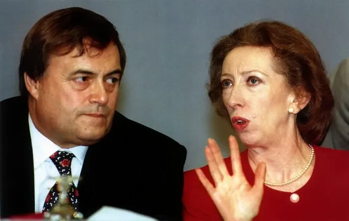 Framed Print : John Prescott MP Labour Party with Margaret Beckett at the Labour Party conference Framed Print : John Prescott MP Labour Party with Margaret Beckett at the Labour Party conference