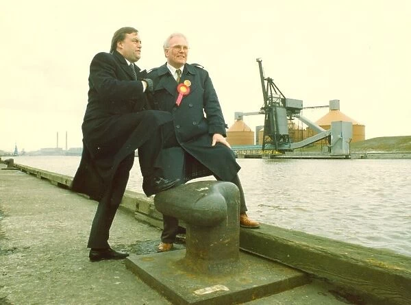 John Prescott with Ronnie Campbell on the river at Blyth