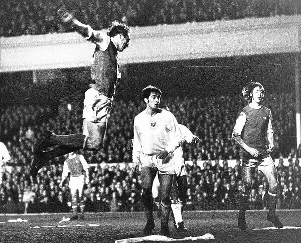 John Radford of Arsenal heads 2nd goal 1970 Arsenal v Anderlecht