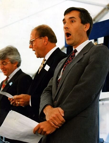John Redwood, the Secretary of State for Wales pictured in good voice - 10th Sept 1993