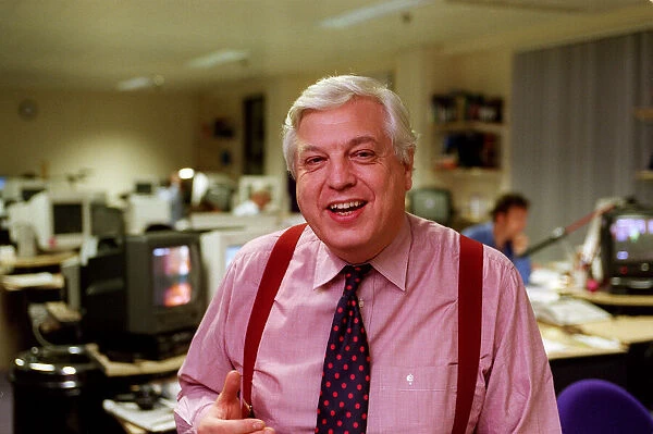 John Simpson News Reporter November 98 Sitting at his desk working