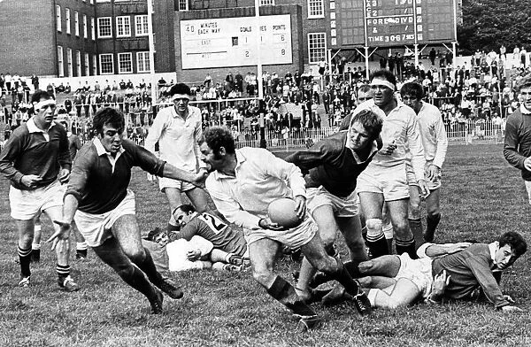 John Taylor, a wing forward for London Welsh, revels in snapping up the loose ball to