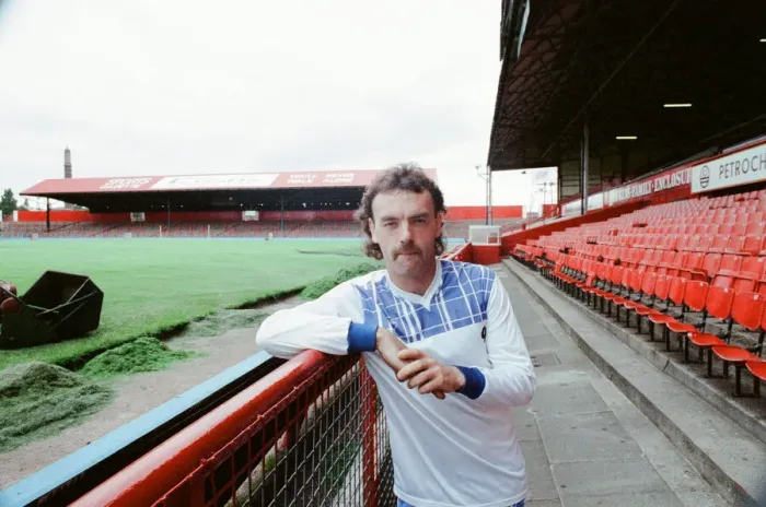 Framed Print : John Wark, Middlesbrough FC Player at Ayresome Park Football Stadium, August 1990