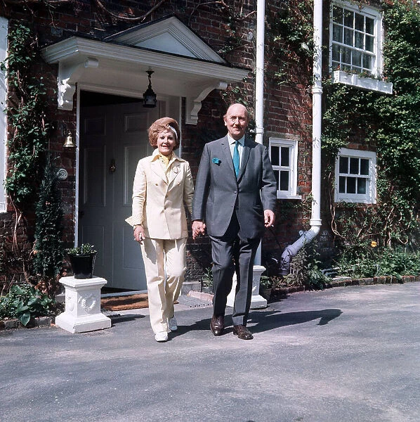 Johnn and Fanny Cradock outside their new home near Watford