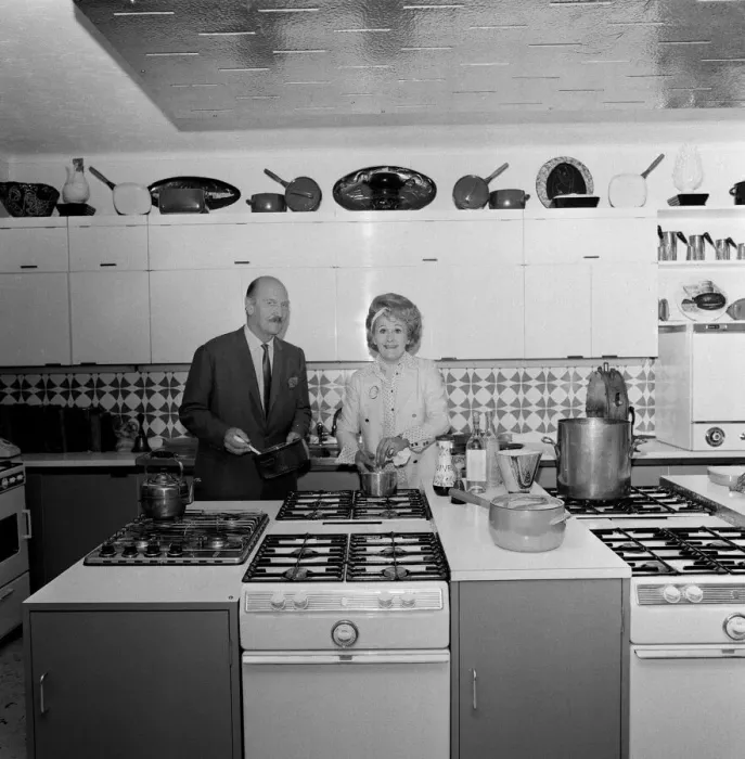Framed Print : Johnnie and Fanny Cradock, the television cookery expert