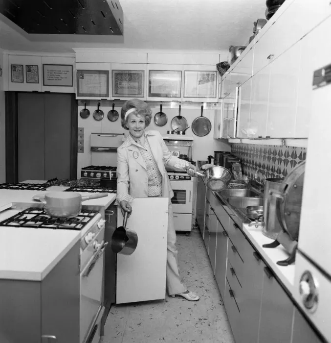 Framed Print : Johnnie and Fanny Cradock, the television cookery expert Framed Print : Johnnie and Fanny Cradock, the television cookery expert