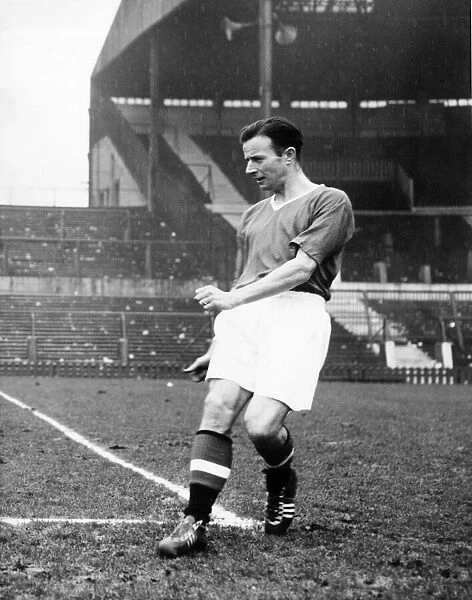 Johnny Berry of Manchester United. 10th March 1957