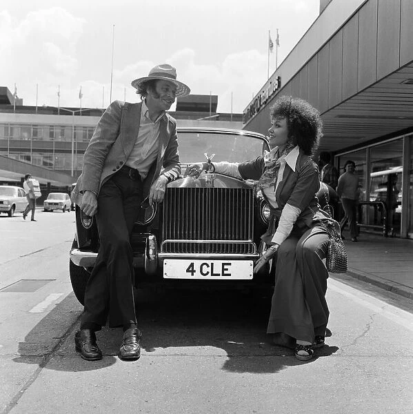 Johnny Dankworth and Cleo Laine leaving Heathrow Airport for New York at the start of a