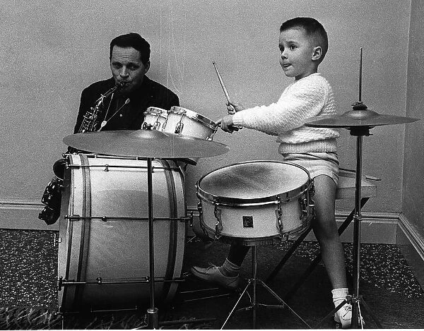 Johnny Dankworth jazz musician with David Adams (4) 1963