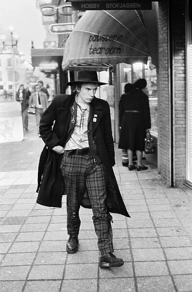 Johnny Rotten of Punk band The Sex Pistols in Holland January 31st 1977