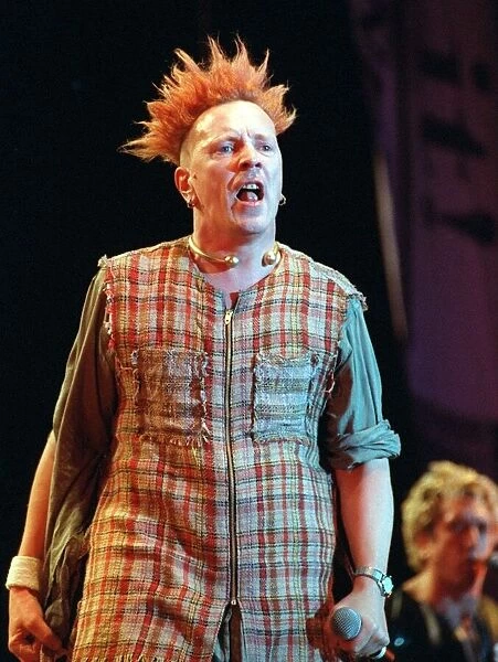 Johnny Rotten on stage at SECC Glasgow July 1996