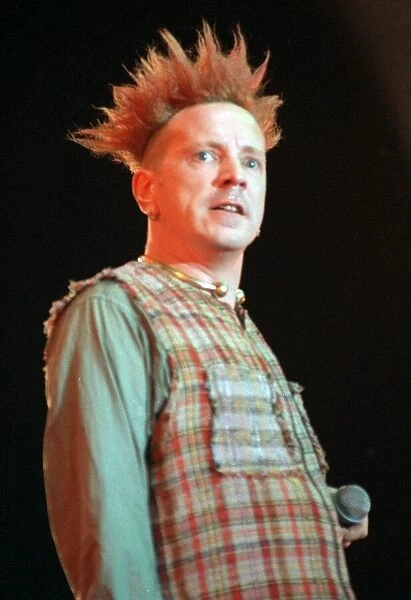 Johnny Rotten on stage at SECC Glasgow July 1996