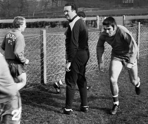 Johnstone & Hughes Celtic players in training session at Harrogate April 1970