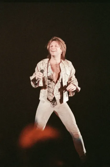 Framed Print : Jon Bon Jovi performing at Ibrox Stadium, Glasgow, Scotland during the group Bon Jovi