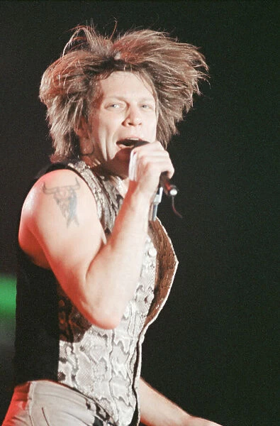 Jon Bon Jovi performing at Ibrox Stadium, Glasgow, Scotland during the group Bon Jovi