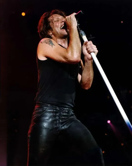 Framed Print : Jon Bon Jovi Pop Singer for Bon Jovi group on stage singing into microphone Framed Print : Jon Bon Jovi Pop Singer for Bon Jovi group on stage singing into microphone