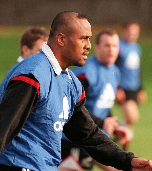 Jonah Lomu New Zealand rugby player 19th October 1999 World Cup squad training at