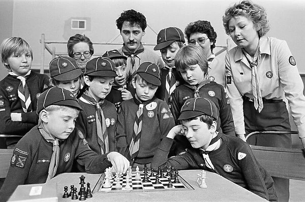 Jonathan Sheard and John Eccles are pictured battling it out in a cub chess competition